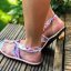 Sandály Slingback Mint & Pink