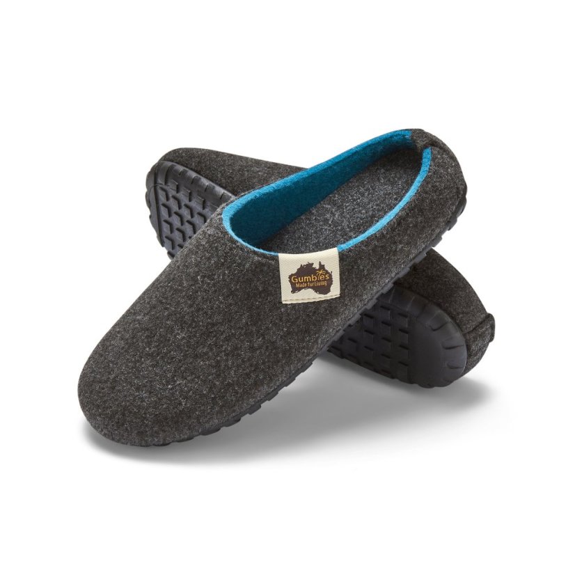 Papuče Outback Charcoal & Turquoise - Veľkosť Gumbies: 37