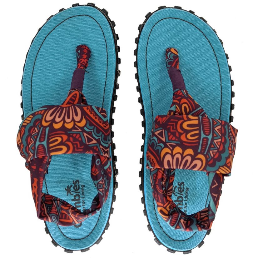 Sandály Slingback Turquoise Vintage