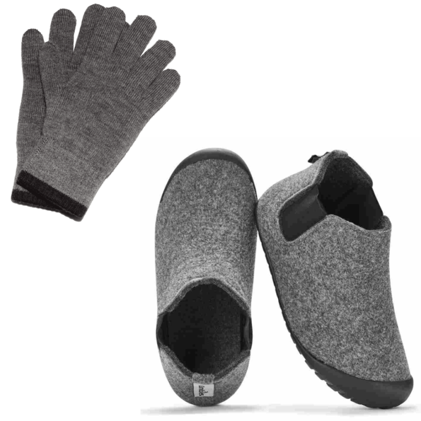 Zimný set Brumby+ Merino rukavice Grey & Charcoal