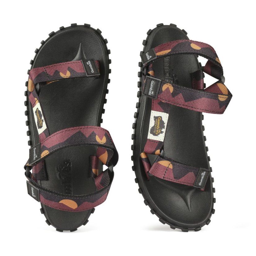 Sandály Scrambler Burgundy & Orange
