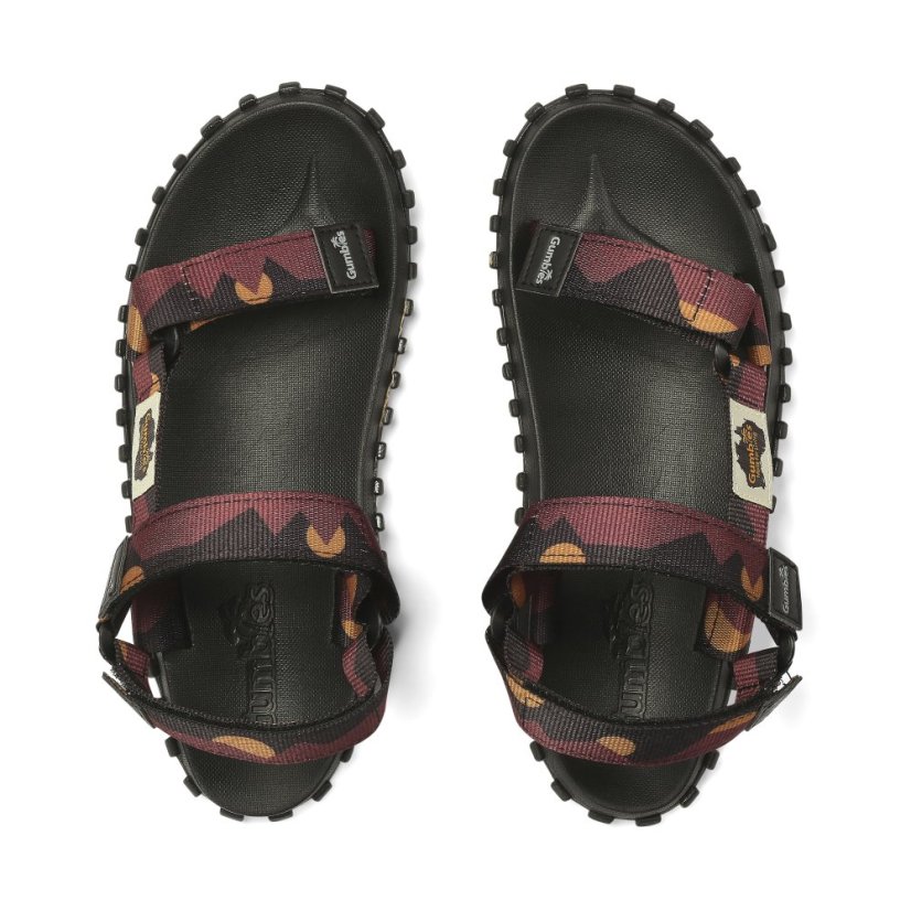 Sandály Scrambler Burgundy & Orange