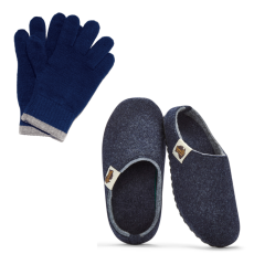 Zimní set Outback + Merino rukavice Navy & Grey