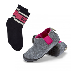 Set Topánky Brumby Grey & Pink + PONOŽKY