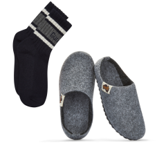 Set Papuče Outback Grey & Charcoal + PONOŽKY