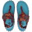Sandály Slingback Turquoise Vintage