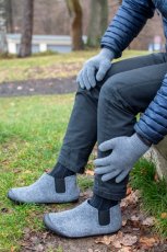 Zimní set Brumby + Merino rukavice Grey & Charcoal