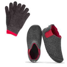 Zimný set Brumby+ Merino rukavice Grey & Red