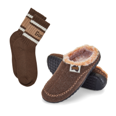 Set Papuče Ossa nízke Chocolate & Cream + PONOŽKY