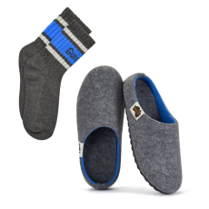 Set Bačkory Outback Grey & Blue + PONOŽKY