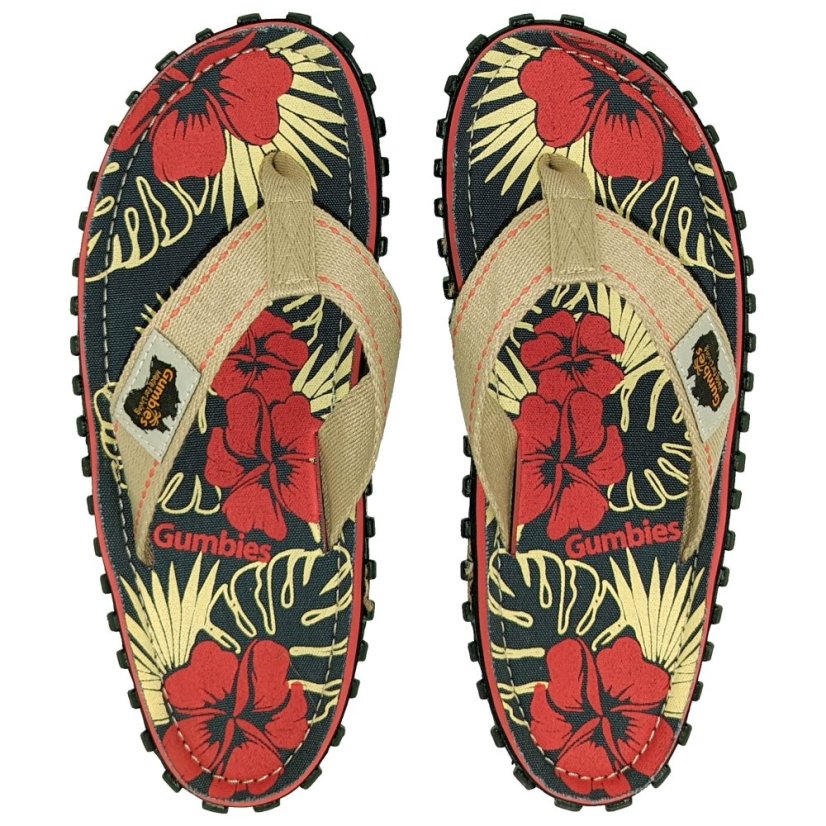 Žabky Denim Hibiscus