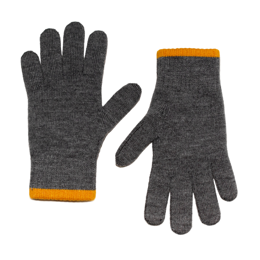 Zimný set Quokka + Merino rukavice Grey & Curry