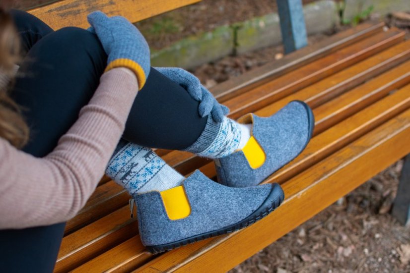 Zimný set Brumby+ Merino rukavice Grey & Curry