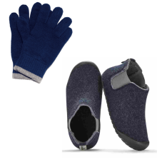 Zimný set Brumby+ Merino rukavice Navy & Grey