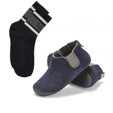 Set Boty Brumby Navy & Grey + PONOŽKY