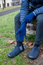 Zimný set Brumby+ Merino rukavice Navy & Grey