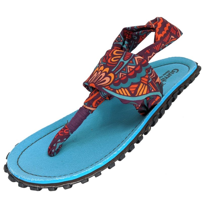 Sandály Slingback Turquoise Vintage