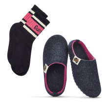 Set Papuče Outback Navy & Pink + PONOŽKY