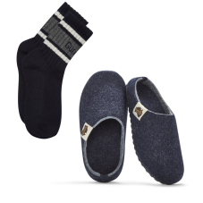 Set Papuče Outback Navy & Grey + PONOŽKY
