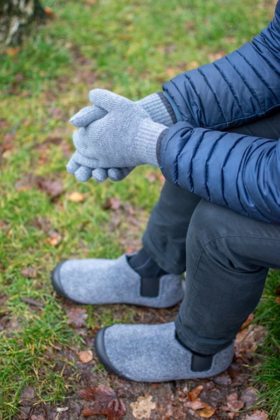 Zimný set Brumby+ Merino rukavice Grey & Charcoal