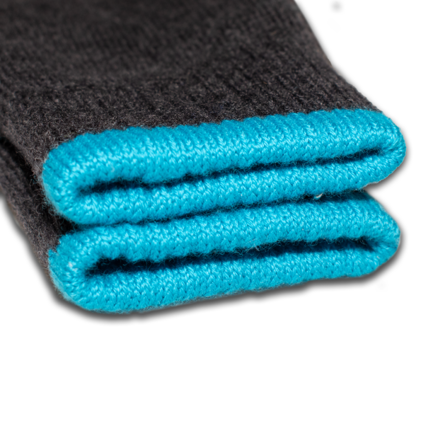 Zimní set Outback + Merino rukavice Grey & Turquoise