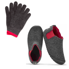 Zimní set Brumby + Merino rukavice Grey & Red