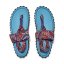 Sandály Slingback Turquoise Vintage